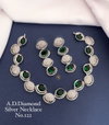 Silver And Rose Gold AD Diamond Necklace 4 Catalog
